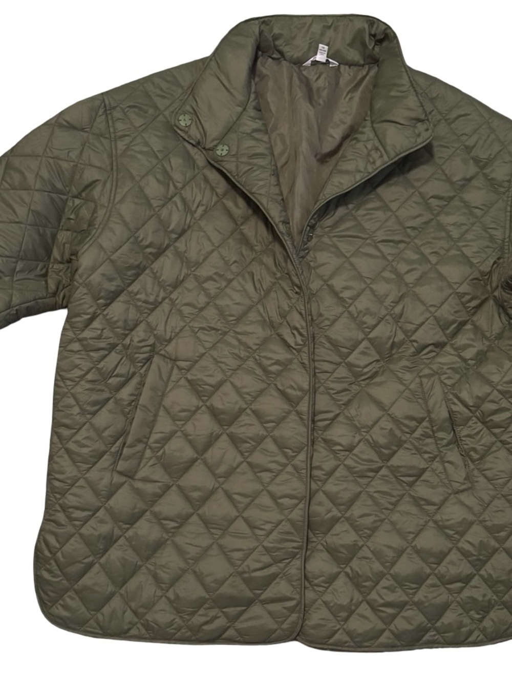 Time & Tru Quilted Olive Green Women’s Jacket